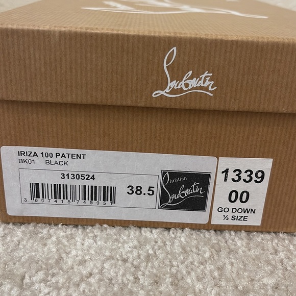 Christian Louboutin Iriza 100 Patent Black 38.5 - Picture 10 of 10